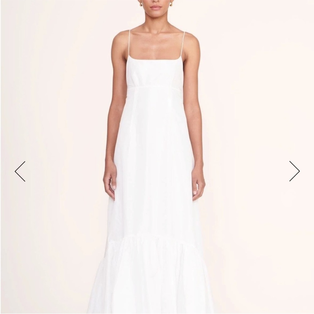 STAUD Florence White Maxi Dress